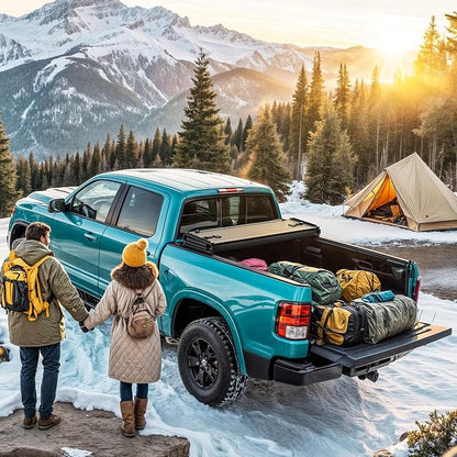 AUTOSAVER88 FRP Truck Bed Tonneau Cover Hard Tri-fold Fits for Ford F-150 F150 2015-2026 5.5ft Bed (Excl. Raptor Series)