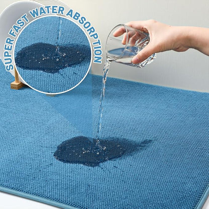 Hushee 2 Pack Extra Large Dish Drying Mat Microfiber Absorbent Dish Drying Pad