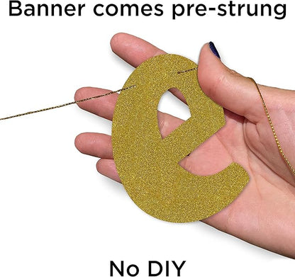 The Man The Myth The Legend Gold Glitter Banner – Men’s Birthday, Bachelor Party, Retirement Party Supplies, Gifts and Decorations