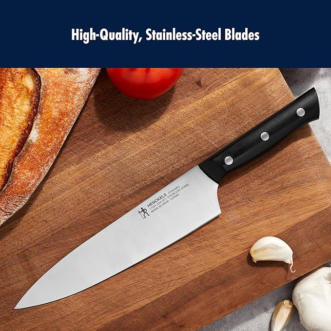 HENCKELS Dynamic Razor-Sharp 7-Piece Knife Set, Chef Knife, Bread Knife, German Engineered Informed by 100+ Years of Mastery