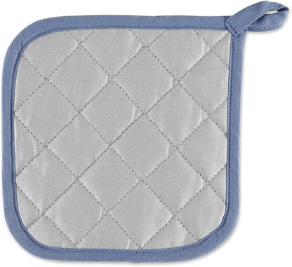 DII Basic Terry Collection Quilted 100% Cotton, Stonewash Blue, 3 Piece