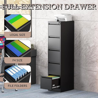 5 Drawer Vertical File Cabinet