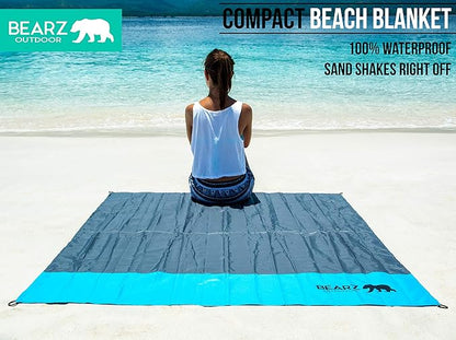 Pocket Blanket - Beach Blanket Waterproof Sandproof, Picnic Blankets Waterproof Foldable, Lightweight & Compact for Hiking, Camping, Travel, Festival Accessories