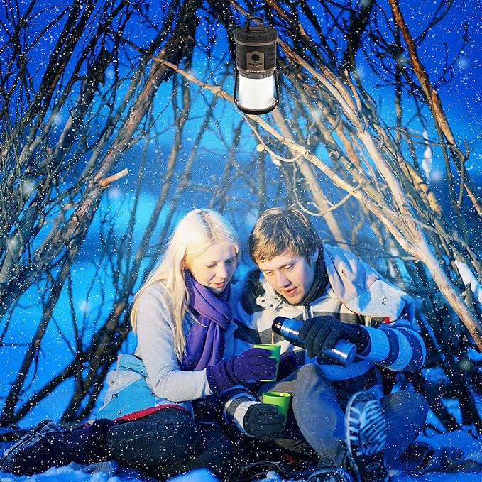 Blazin Bolt Rugged USB Rechargeable Lantern | 6000mAh Power Bank | 400 Lumen | 400 Hours of Light | 6 Modes | Camping, Emergency, Power Outage, Storm, Blizzard, Hurricane Survival