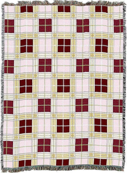 Pure Country Weavers Innocent Plaid Blanket - Gift Tapestry Throw Woven from Cotton - Made in The USA (72x54)