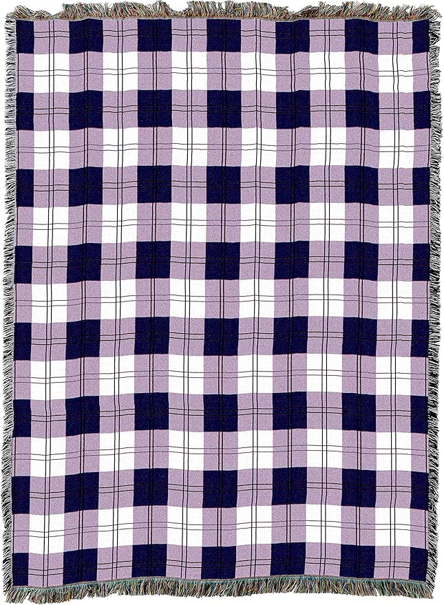 Pure Country Weavers Boysenberry Plaid Blanket - Gift Tapestry Throw Woven from Cotton - Made in The USA (72x54)