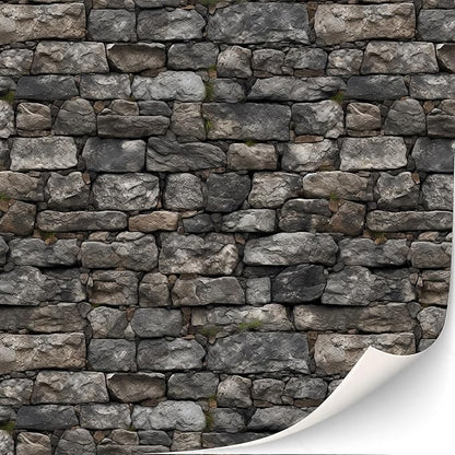 3 Sheets Self-Adhesive Wall Cladding for Dollhouse 1:12 Scale (Cottage 1)