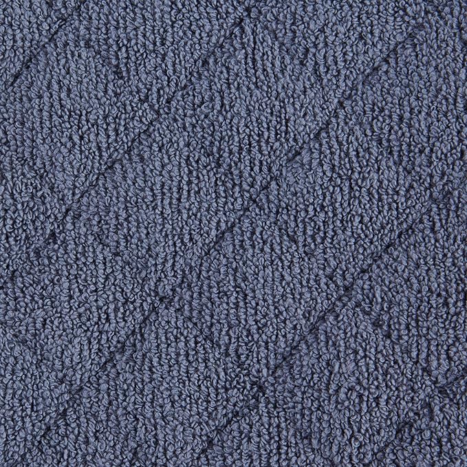 DII Basic Terry Collection Quilted 100% Cotton, Stonewash Blue, 3 Piece