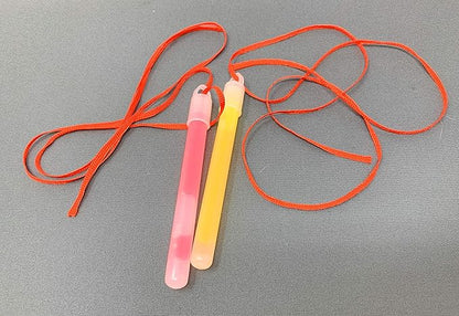 Bulk 120 Piece 4" Glow Stick with Cord Assortment - Ideal For Halloween, New Years Eve, Dances or Emergencies