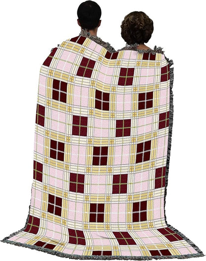 Pure Country Weavers Innocent Plaid Blanket - Gift Tapestry Throw Woven from Cotton - Made in The USA (72x54)