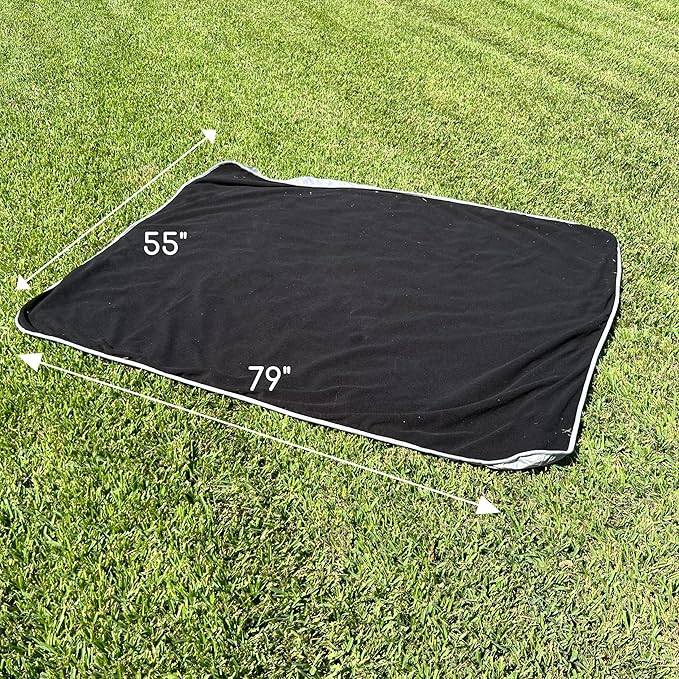 Threadart Outdoor Rainproof & Windproof Thick Stadium Blanket | for Camping, Picnic, Sports, Festivals, Football, Baseball, Concerts, Parks, Beach 55" x 79"